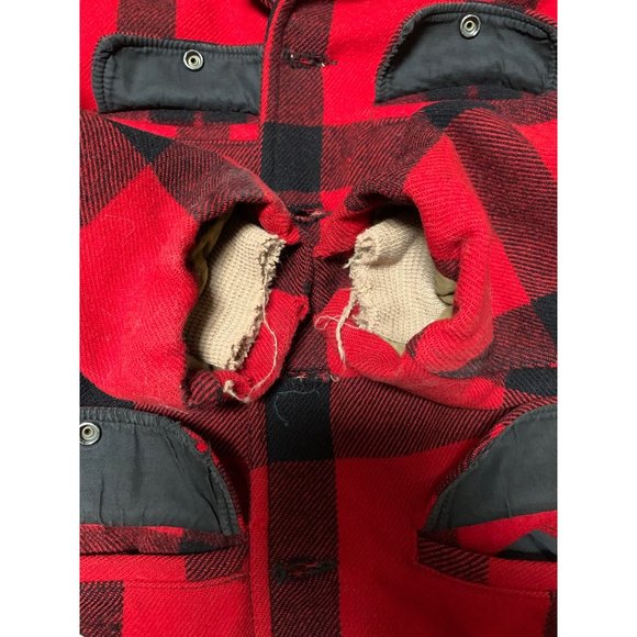 Carters Red & Black Buffalo Plaid Vintage Hunting Jacket M** - Picture 4 of 10